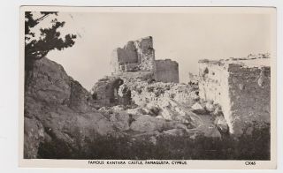 Old Real Photo Card Kantara Castle Famagusta Cyprus Regina Hotel