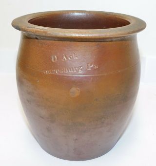 Rare 5 " D Ack Mooresburg,  Pa Stoneware Crock Circa 1860