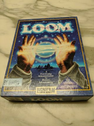 Vintage Ibm Pc Xt Lucasfilm Game Loom On 3.  5 Inch Floppy Big Box Cib Adventure