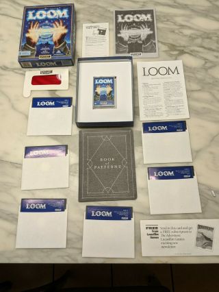 Vintage IBM PC XT Lucasfilm Game LOOM on 3.  5 inch floppy Big Box CIB Adventure 4