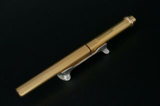 Cartier Trinity Vendome Gold Ballpoint Pen W/new Refill Vintage Rare C08