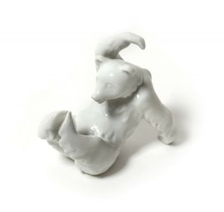 Porcelain Figurine White Polar Bear.  Germany,  Kpm.