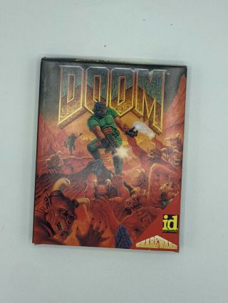 Vintage Computer Game Doom Big Box 3.  5 " Pc Ibm Floppy Disk