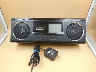 Vintage Sharp Tri - Mate 3000 Tv - Am/fm Radio Stereo Microcassette Recorder Boombox