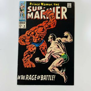 Sub - Mariner (vol.  1) Issue 8 (1968 - 1974) Marvel Comics The Thing Fantastic Four