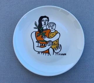 Rare Fernand Leger France Musee Plate Mother & Child Apilco French Artist Biot