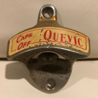 Vintage Antique Quevic Caps Off Bottle Opener Starr X Wall Mount Saratoga Beer