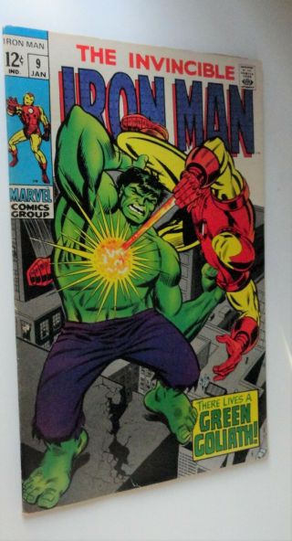 Iron - Man 9 Iron - Man Vs Hulk Classic Cover Vf/vf,  1969