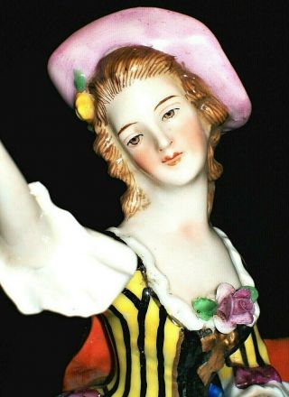 Antique German Dresden Volkstedt Young Lady Dancer Girl Doll Porcelain Figurine