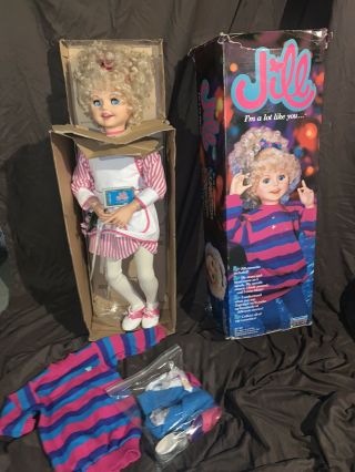 1987 Playmates Jill 33 " Interactive Talking Doll Mib Vintage