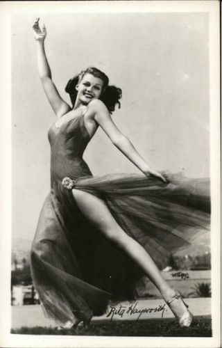 Actress Rppc Rita Hayworth Real Photo Post Card Vintage