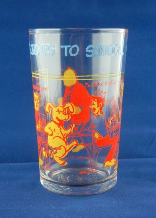 1971 Archie Comics Collectible Glass Tumbler Hot Dog Goes To School Reggie