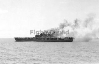 Ww2 Picture Photo Us Aircraft Carrier Yorktown Battle Of Midway 3516