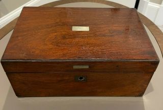 1868 Wooden Letter Writing Box