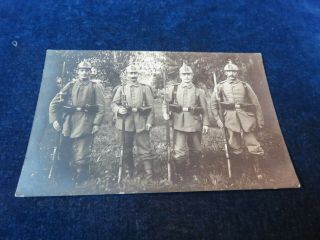 Orig Ww1 Real Photo Postcard " L 68 Regiment " With Bayonets Drawn