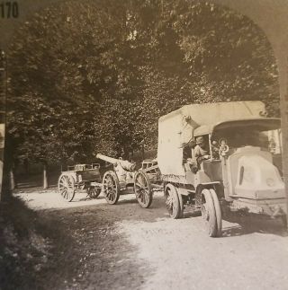 World War One Photo French Army Truck Transport Ww1 Keystone Stereoscope View