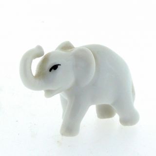 Old Metzler And Ortloff German Miniature White Elephant Porcelain Figurine Pc