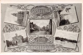 R259671 Greetings From Brentford.  Council Offices.  Old Court House.  High Street.