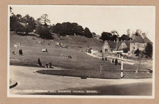 Old Real Photo Card West Wycombe School & Hill C.  1930 Aylesbury Amersham