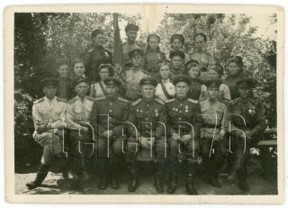 1940s Ww2 Soviet Military Man Woman Red Army Mosin Occupation Russian Photo