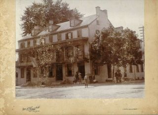 1895 Eagle Hotel Antique Photograph West Chester Pa Street View By Haverstick