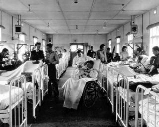 U.  S.  Soldiers In A Military Hospital 1915 8 " X10 " World War I Ww1 Photo 6