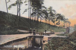 Audlem,  The Locks - Old Cheshire Postcard (ref 2721/20/c)
