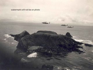 B - 25 Mitchell Bomber Over Island In South Pacific 8 " X10 " World War Ii Photo 112