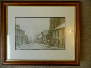 Broad Street Blaenavon Vintage Framed Photograph 11 " X 9 " (28 Cm X 23 Cm)