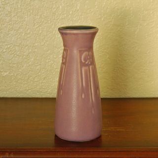 Unusual Vintage Rookwood Arts Crafts Vase " Xxv " 1925 2125 Matte Lilac Lavender