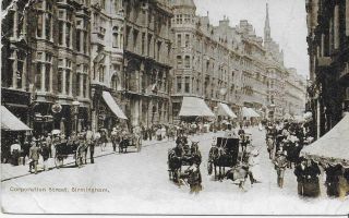 Birmingham.  Corporation Street - 1903 Old P/c - (pub: Unknown) - Vgc