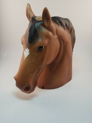 Vintage Lefton Horse Head Vase/planter,  Japan,  H1953,  6.  5 " High