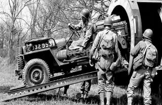 Ww2 Picture Photo Jeep Exiting A Horsa Glider Date Unknown 2332