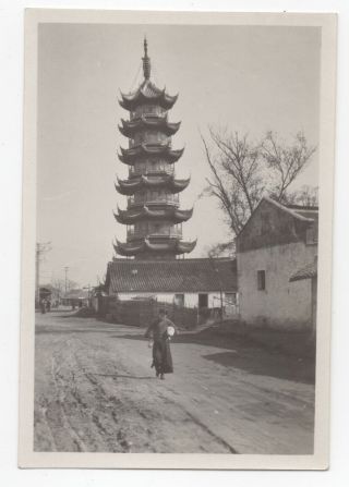 Shanghai 1929 Photo China Street Scene Loong - Wha Pagode 6 (from 6)