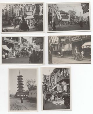 SHANGHAI 1929 PHOTO CHINA STREET SCENE LOONG - WHA PAGODE 6 (FROM 6) 3