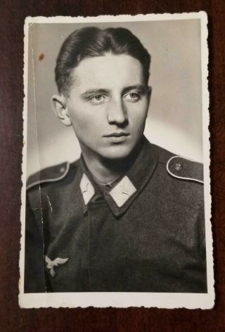 Ww2 Wwii German Luftwaffe Military Soldiers Portrait Photo Photograph Postcard
