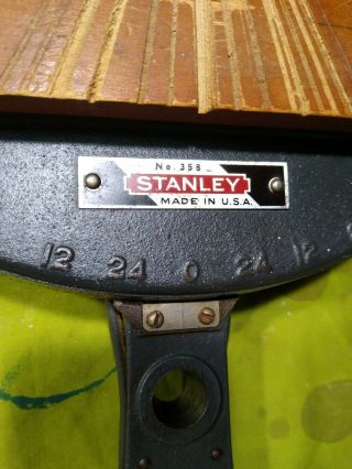 Vintage USA Stanley 358 miter box and back saw COMPLETE 6