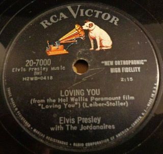 Elvis Presley 78.  Loving You / Let Me Be Your Teddy Bear.  Rca 20 - 7000