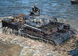 German Panzer Tank In Action 5 " X 7 " World War Ii Ww 2 Color Photo 690