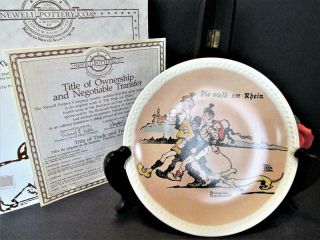 Newell Pottery Co Norman Rockwell Die Walk Am Rhein Collector Plate