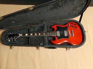 1975 Vintage Japanese Taro Sg Style Guitar Red