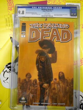 The Walking Dead 1 Wizard World Philadelphia Variant Cgc 9.  8 Kirman - Tedesco