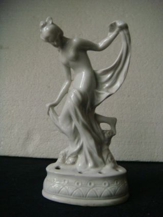 Rrr Rare Antique Germany Porcelain Woman Figurine