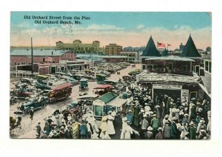 1917 Pc: Panoramic View Of Old Orchard Street From Pier,  Old Orchard Beach,  Me