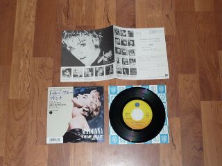 Madonna - True Blue Rare 1986 Japanese 7 " With Promo Insert Ex