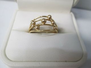 Vintage Georg Jensen Denmark 18k Gold Ring Size 8.  5