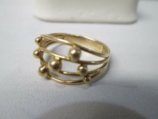 Vintage GEORG JENSEN Denmark 18K Gold Ring Size 8.  5 2