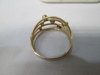 Vintage GEORG JENSEN Denmark 18K Gold Ring Size 8.  5 3