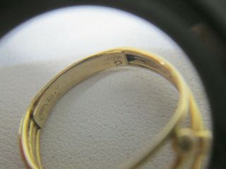 Vintage GEORG JENSEN Denmark 18K Gold Ring Size 8.  5 4