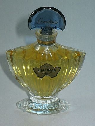 Vintage Guerlain Shalimar Perfume Bottle 1/4 Oz Open - Full - 1980s - 3 " Height